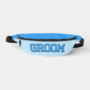 GROOM – Blue College Font Wedding & Bachelor Party Bum Bags
