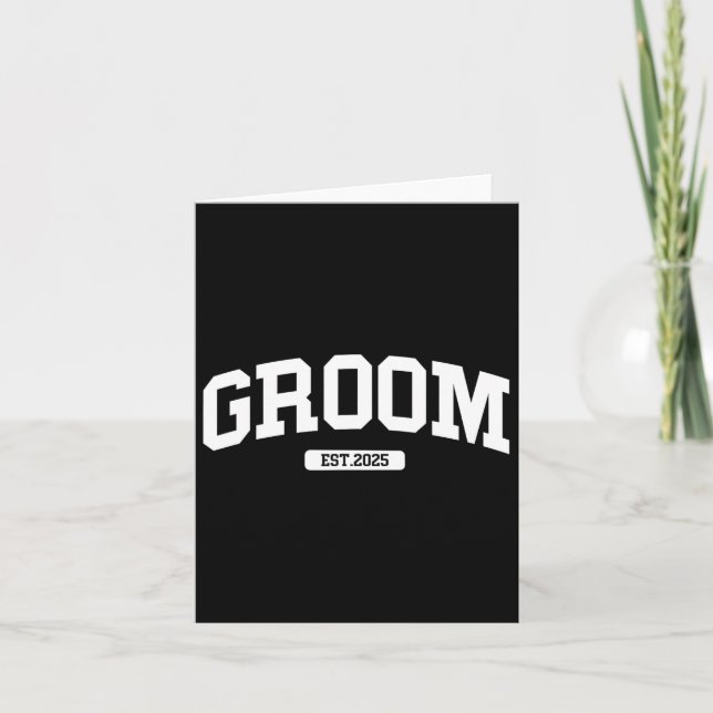 Groom Bride 2025 Just Married Couples Engagement W Card (Front)