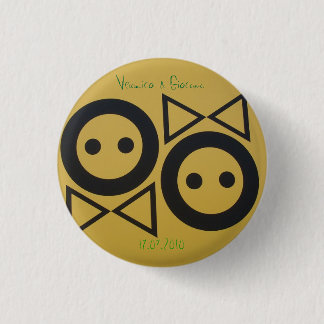 Groom & Bride 3 Cm Round Badge