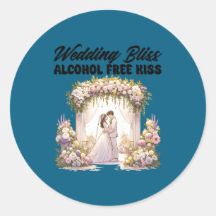 Groom bride bachelor bachelorette party groomsmen classic round sticker