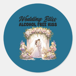Groom bride bachelor bachelorette party groomsmen classic round sticker