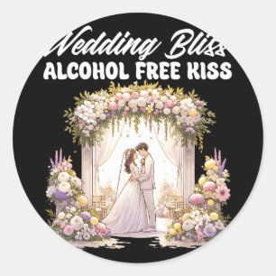 Groom bride bachelor bachelorette party groomsmen classic round sticker