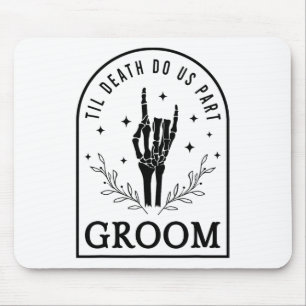 Groom Bride Skeleton Gothic Halloween Engagement W Mouse Mat