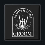 Groom Bride Skeleton Rock Hand Couples Wedding Hal Magnet<br><div class="desc">Groom Bride Skeleton Rock Hand Couples Wedding Halloween</div>