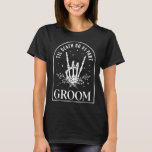 Groom Bride Skeleton Rock Hand Couples Wedding Hal T-Shirt<br><div class="desc">Groom Bride Skeleton Rock Hand Couples Wedding Halloween</div>