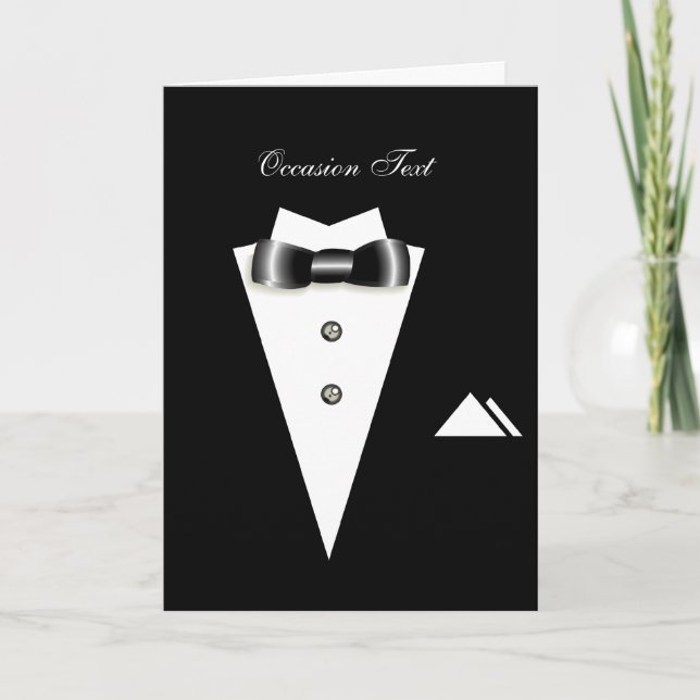 Groom & Bride Wedding Occasion Greeting Card (Front)