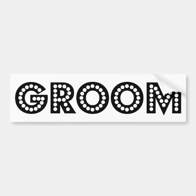 Groom Bumper Sticker (Front)