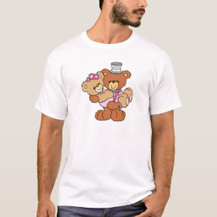 groom carrying bride cute wedding bears T-Shirt