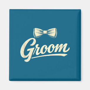 Groom classic vintage wedding party funny costume magnet
