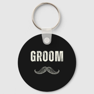 Groom Costume With Moustache - Groom's Party  Key Ring