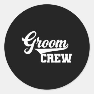 Groom Crew Groomsman Bachelor Party Wedding Group  Classic Round Sticker