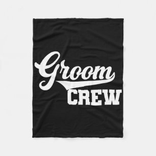 Groom Crew Groomsman Bachelor Party Wedding Group Fleece Blanket
