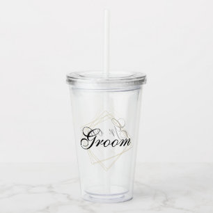 Groom Custom Changeable Gift Wedding Acrylic Tumbler