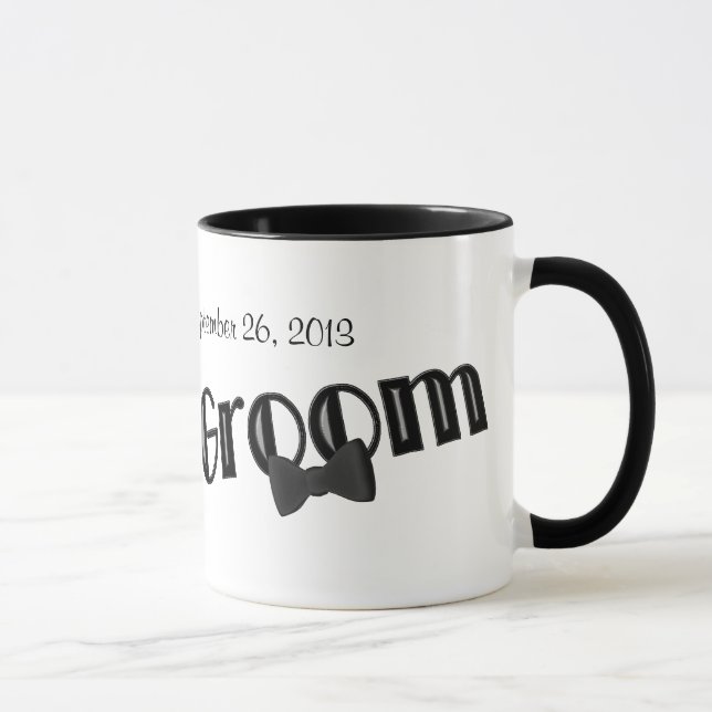 Groom Cute Personalised Wedding  Mug (Right)