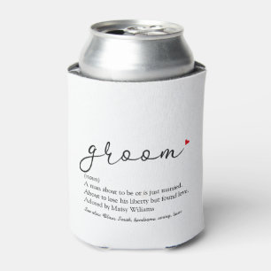 Groom Definition, Stag Bachelor Party, Wedding Can Cooler