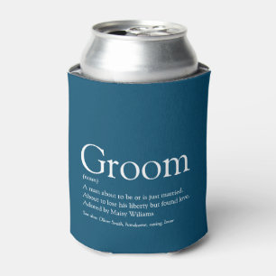 Groom Definition, Stag Bachelor Party, Wedding Can Cooler