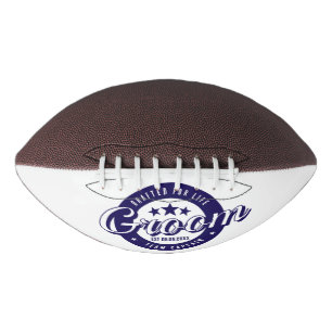 Groom Drafted for Life Team Captain Personalized American Football