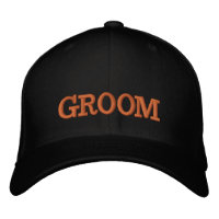 GROOM embroidered baseball cap gold / black