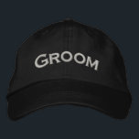 Groom Embroidered Cute Wedding Hat<br><div class="desc">Groom cute baseball cap.  Perfect for all of your wedding functions and events.  I have hats available in my store for every member of your wedding party.  If you have any questions or requests,  please contact me.  Visit Smilin' Eyes Treasures for more bridal and wedding invitations,  cards,  and gifts.</div>