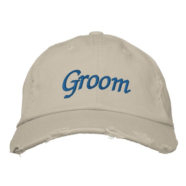 Groom Embroidered Hat (Front)