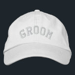 GROOM EMBROIDERED HAT<br><div class="desc">A fun cap for the Groom! 

 See also this Bride cap:</div>
