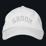 GROOM EMBROIDERED HAT<br><div class="desc">A fun cap for the Groom!
See also this Bride cap:</div>