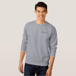 Groom Embroidered Sweatshirt<br><div class="desc">For the Groom shown is a grey colour long sleeve pullover sweatshirt to relax in. Grey embroidered text on the front upper left chest area.
Customise this item or buy as shown.</div>