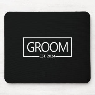 Groom Est. 2024 Future Husband Bachelor Party Wedd Mouse Mat
