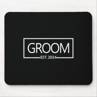 Groom Est. 2024 Future Husband Bachelor Party Wedd Mouse Mat