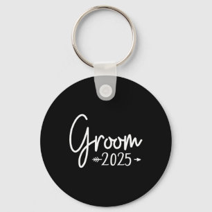 Groom Est 2025 Married Wedding Engagement Getting  Key Ring