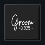 Groom Est 2025 Married Wedding Engagement Getting  Magnet<br><div class="desc">Groom Est 2025 Married Wedding Engagement Getting Ready</div>