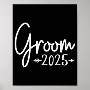Groom Est. 2025 Married Wedding Engagement Getting Poster
