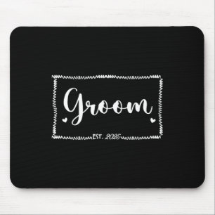 Groom Est. 2025 Wedding Matching Husband Just Marr Mouse Mat