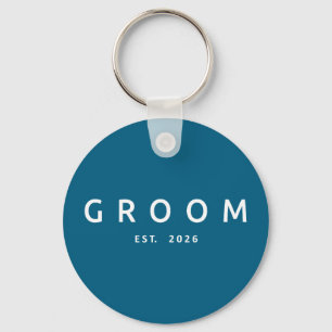 Groom est 2026 future husband bachelor party key ring