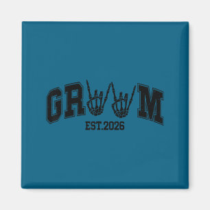 Groom est 2026 halloween valentine couples gothic magnet