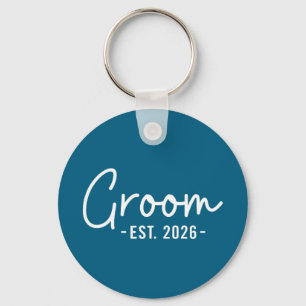 Groom est 2026 husband to be bachelor party pocket key ring