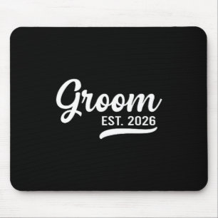 Groom Est 2026 Just Married Honeymoon Wedding Groo Mouse Mat