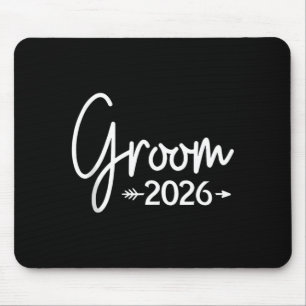 Groom est 2026 married wedding bridal party mouse mat