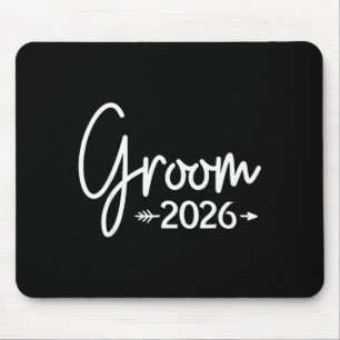 Groom est 2026 married wedding bridal party mouse mat