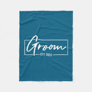 Groom est 2026 married wedding engagement getting fleece blanket