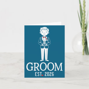 Groom est 2026 matching bride groom 2026 honeymoon card