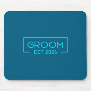 Groom est 2026 matching getting ready bride groom mouse mat