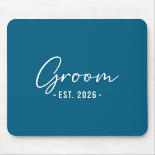Groom est 2026 matching getting ready bride groom mouse mat