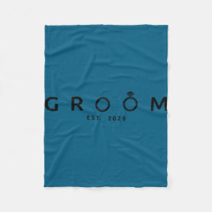 Groom est 2026 wedding bachelor party future fleece blanket