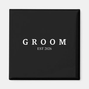 Groom Est. 2026 Wedding Married Engagement Getting Magnet