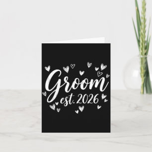 Groom Est 2026 Wedding Newlywed Bride Groom Party Card