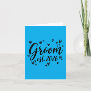Groom Est 2026 Wedding Newlywed Bride Groom Party Card