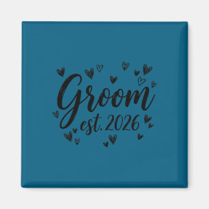 Groom est 2026 wedding newlywed bride groom party magnet
