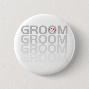 Groom Fade 6 Cm Round Badge