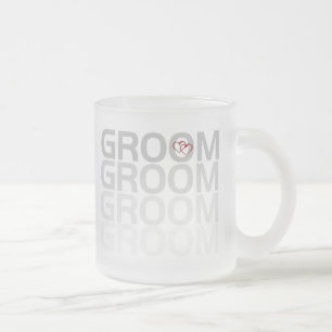 Groom Fade Frosted Glass Coffee Mug